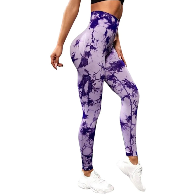 2023 Sem Costura Tie Dye Leggings Mulheres Sexy Fitness Gym  -Ultimas Unidades 🔥