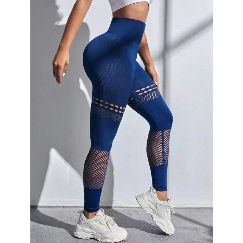 Leggings sexy oco para fora leggings mulheres calças magras treinando yoga collants