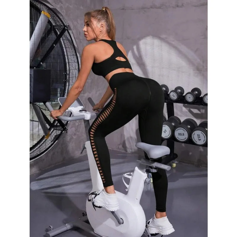 Mulheres tie dye malha leggings esportes oco para fora calças de yoga fitness esportiva sexy cintura alta push up ginásio collants correndo leggings -Ultimas Unidades 🔥