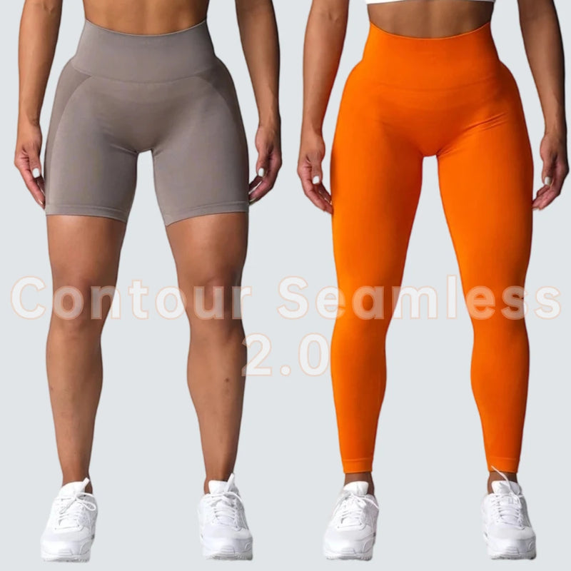 Contour 2.0 Leggings sem costura Mulheres GYM Shorts Fitness